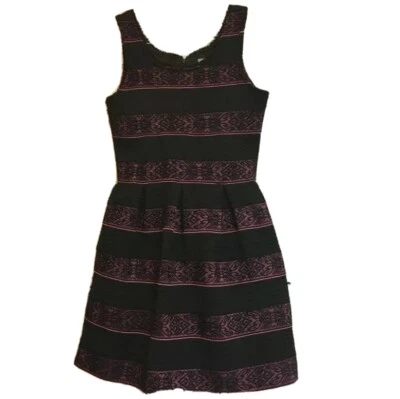 Vestido Elisa B Junior Niña Talla 12 Estructurado Negro/Rosa Sin Mangas Foto 1 de 4