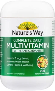 Complete Daily Multivitamin with Antioxidants 200 Tablets x 3 Pack Nature's Way - Bild 1 von 1