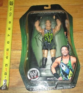 Figura de lucha libre autografiada firmada por Rob Van Dam 2006 WWF WWE Jakks RVD - Imagen 1 de 5