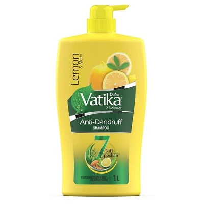 Champú anticaspa para el cabello Dabur Vatika limón reduce la limpieza de la ... - Imagen 1 de 4