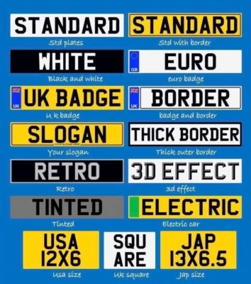 1/32nd SCALE PERSONALISED NUMBER PLATES FOR DIORAMA OR MODEL OTTO SUNSTAR MCG