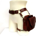 Renaissance Medieval Belt Satchel Pouch Bag Gothic PU Leather Crossbody Bag