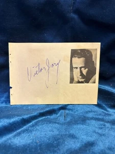👀Victor Jory "Lo que el viento se llevó" / Dana Andrews "Laura" Firmado Auto Página Álbum - Imagen 1 de 2
