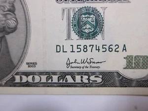 2003 $10 Uncirculated FRN #DL15874562 *Seq option available - Picture 1 of 7