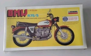 VINTAGE BMW R75/5 MOTORCYCLE 1976 LINDBERG 1/16 MODEL KIT R75 /5 - Picture 1 of 10