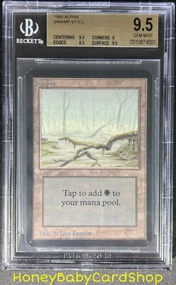 MTG Limited Edition Alpha 1993 Swamp (A) BGS 9.5 GEM MINT Old School 93/94 - Image 1 of 4