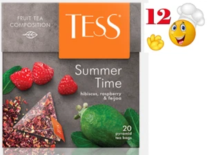 12 PACK TESS SUMMER TIME Fruit Tea HIBISCUS RASPBERRY FEIJOA Russia RF NO GMO - Picture 1 of 1
