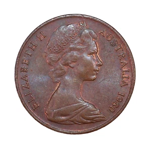 1980 AUSTRALIA 2 CENTS - CIRCULATED - KM63 - Picture 1 of 2