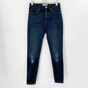 Everlane Curvy High Rise Denim Skinny Jeans Sz 26 Blue Pockets Stretch Dark Wash - Picture 1 of 10