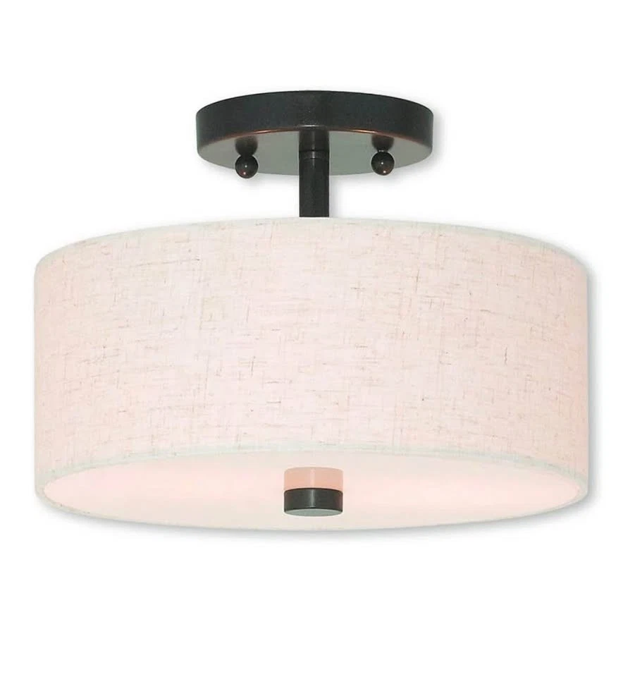Livex Lighting 52133-92 Meridian 2 Light English Bronze Ceiling Mount - Image 1 of 1
