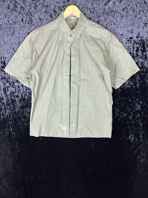Vintage 10 Deep NYC Cotton Canvas Button-Up Shirt Mens L Green Short Sleeve - Image 1 of 4