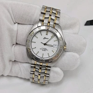 Vintage Scarce Belair Mens Auto-Quartz Wrist Watch Two Tone Date 17 Jewel Runs  - Picture 1 of 12