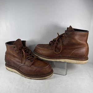 Red Wing Herren Klassisch Mokassinnaht 6 Zoll Stiefel Größe 12 In Kupfer Rau & Robust Leder! - Bild 1 von 19