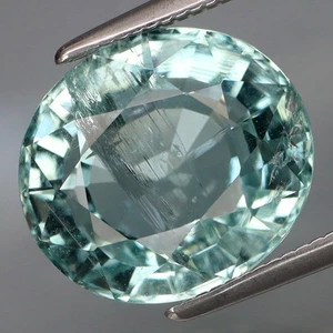 5.06Ct.Ravishing Color&Full Sparkling! Natural Sky Blue Aquamarine Brazil - Picture 1 of 4