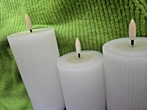 KERZEN WEISS 3 X MIT/FÜR BATTERIEN - Bild 1 von 6