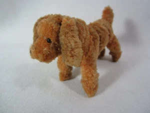 Antique / Vintage Wool Chenille Pipe Cleaner Dog Labrador Poodle 1950's 4" - Picture 1 of 11