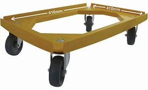 Transportroller 600x400mm Tragkraft bis 375kg Rollwagen gelb  Kistenroller  - Bild 1 von 4