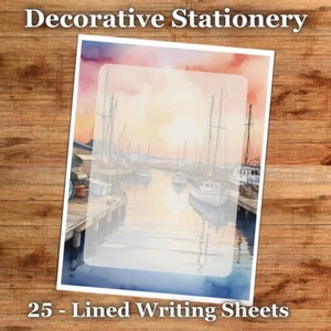 Aquarell Designs - 25 Blatt Deko Papier Brief Schreiben Briefpapier #025 - Bild 1 von 2