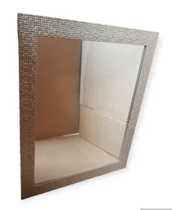 Großer Spiegel Wandbehang Silber Mosaikoptik 49 cm x 59 cm - Bild 1 von 6