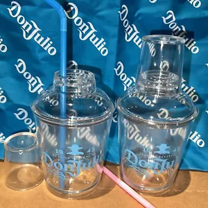 Don Julio 1942 Tequila Shaker/Cup . Set Of 2 (3 Piece Set Plus Straw) - Picture 1 of 5