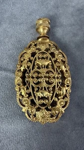 Hollywood Regency Filigree Brass Gold Lamp Finial Mid-century Modern MCM - Picture 1 of 6