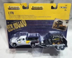 ERTL New Holland L170 Skid Steer With Dodge Truck & Trailer 1/64th Scale - Picture 1 of 8
