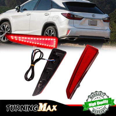 Luces de freno reflector parachoques trasero lente roja X2 para Lexus RX350 RX450h 16-20 Foto 1 de 4