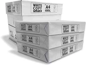 Carta A4 500 Fogli 80gsm Bianco Fotocopiatrice Ufficio Stampa Rime Fotocopia - Foto 1 di 1