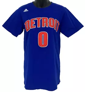 Adidas Detroit Pistons Andre Drummond Jersey T-Shirt Size Small Blue Men New - Picture 1 of 6