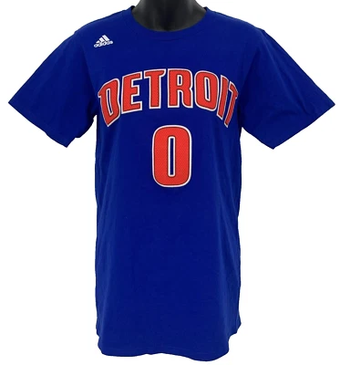 Camiseta Adidas Detroit Pistons Andre Drummond Talla Pequeña Azul Hombres Nueva Foto 1 de 4
