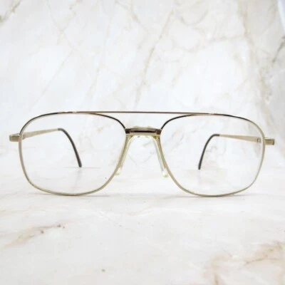 Stetson Eyeglasses Frame Zyloware 058 Men's Gold Metal Full Rim Square 57-16-178 - Image 1 of 4