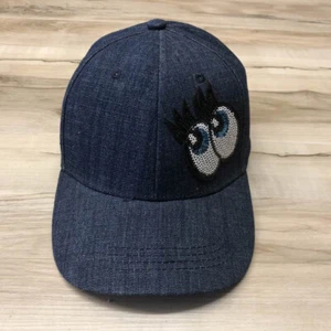 Denim Big Eyes Strapback Fashion Hat / One Size Fits Most - Picture 1 of 7