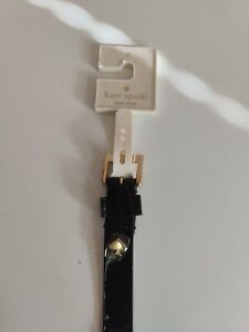 Kate Spade New York  Leather Belt Black/Natural Size M~NWT 40 in