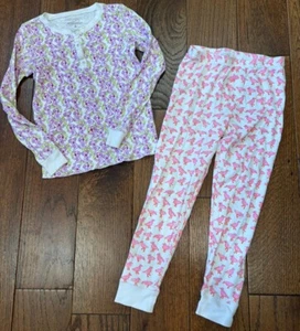 Roller Rabbit Girls Kids Pjs Set Pink Purple Size 8 Mismatched - Picture 1 of 7