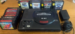 Sega Genesis Console System Model 1601 w/ AC Adapter and 20 Games (Model 1) - Picture 1 of 8