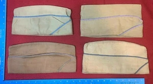 VINTAGE WW2 ERA LOT 4 OVERSEAS TROPICAL SUMMER HATS POWDER BLUE INFANTRY YT69 - Picture 1 of 12
