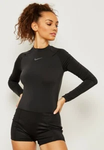 Women's Nike Division bodysuit long sleeve black Color Size UK M New AJ6540-010 - Picture 1 of 21