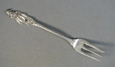 Antigua horquilla holandesa de 3 dientes con figura de plata 800 17,2 gramos #J3801 Foto 1 de 4