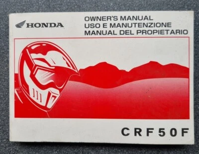 NEW GENUINE HONDA CRF50F KIDS FUN/PIT BIKE OWNERS MANUAL 2005 MODELS - 37GEL620 - Image 1 of 3
