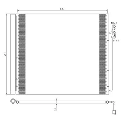 A/C Condenser for Land Rover LR3 05-09 CNDDPI3581 - Изображение 1 из 4