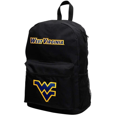 NCAA West Virginia Mountaineers Sprint Backpack, 18-Inch, Black/Black Cover