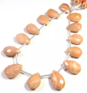 Natürliche Amazonit facettierte Edelstein Perlen 15-17 mm orange Birne Perlen zum Selbermachen LC-1741 - Bild 1 von 9