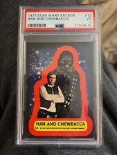 1977 Star Wars Sticker #12 Han and Chewbacca PSA 3