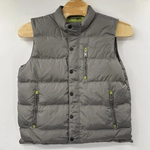 Orvis Men's Large Nylon Gray Duck Down Pockets Snap Front Quilted Puffer Vest - Picture 1 of 4