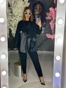 B-One 2-teiliger Anzug schwarz Echo Lederbesatz Gr. 16/44 Made in Turkey - Bild 1 von 8