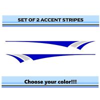2 Set of RV Car Truck Pontoon Boat Trailer Side Accent Decals Graphics Stripes ST05