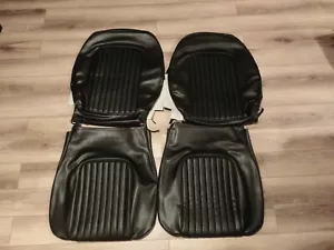 Set of 2 Alfa Romeo Spider Duetto 1966-68 Black Seat Covers New - Picture 1 of 3