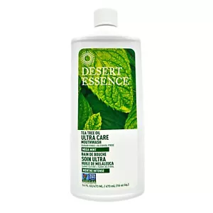 Desert Essence, Tea Tree Oil Ultra Care Mouthwash, Mega Mint, 16 Fl Oz (473 Ml) - Picture 1 of 3