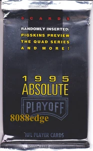 1995 PLAYOFF ABSOLUTE NFL FOOTBALL TRADING CARDS FACTORY SEALED PACK"READ FIRST" - Picture 1 of 2