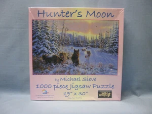 JIGSAW PUZZLE, SUNSOUT "HUNTER'S MOON", NEW SEALED, MICHAEL SIEVE, 1000 PIECES - Picture 1 of 8